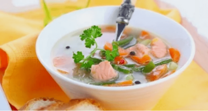 Zupa rybna z dietą proteinową